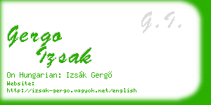 gergo izsak business card