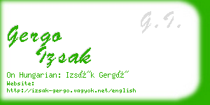 gergo izsak business card